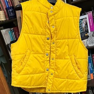 Abercrombie & Fitch Yellow Quilted Vest
